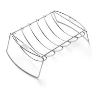 Abbildung von Weber Grillguthalter Spare Rib Halter, Edelstahl, Für bis zu 5 Rippchen