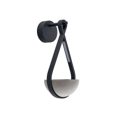 Abbildung von Lucande Außen Wandleuchte Florka, LED Leuchtmittel fest verbaut, warmweiß, Modern, Aluminium, Beton, Kunststoff, dunkelgrau, 2 flammig, inkl.