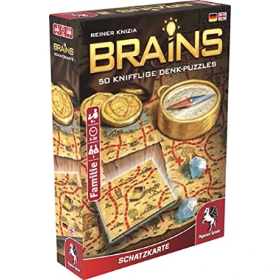 Abbildung von Brains Schatzkarte 50 knifflige Denk Puzzles von Pegasus Spiele
