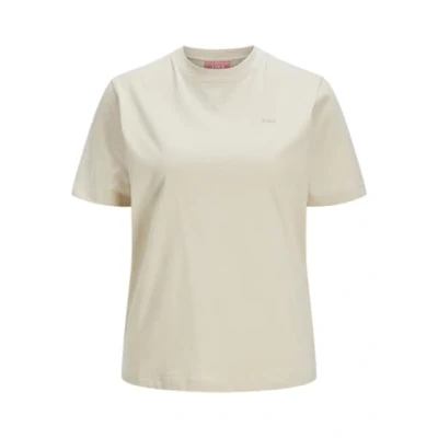 Abbildung von Jack &amp; Jones Damen Jxanna Reg Ss Every Logo Tee JRS Noos T Shirt, Fog/Print:Feather Gray Jjxx Logo, XS