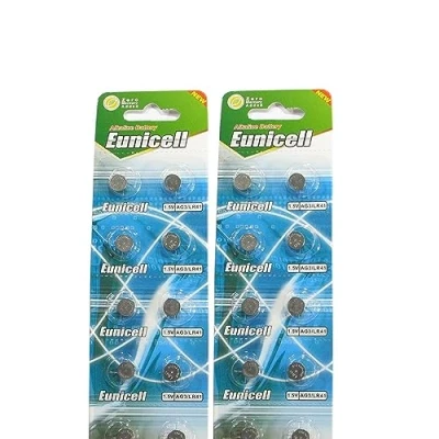 Abbildung von 20 Eunicell AG3 / LR41 192 392 Knopfzelle Alkaline Alkali Batterie, Lange Haltbarkeit (Haltbarkeitsdatum markiert)