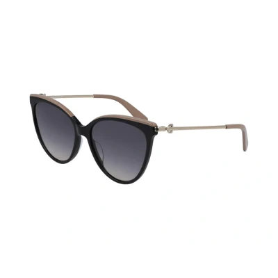 Abbildung von LONGCHAMP Damen LO675S 001 Sonnenbrillen Plastik Schwarz Grau Cat Eye Normal Schattiert
