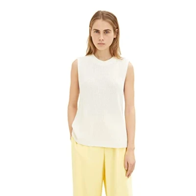 Abbildung von TOM Tailor Denim Strickpullover, Damen, Größe: XS, Gardenia white