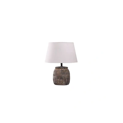 Abbildung von Lindby Tischleuchte Aelith, Ø 30 cm, grau, Keramik, E27