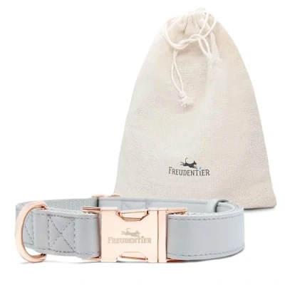 Abbildung von Freudentier Hunde Halsband aus veganem Leder, Hyde Park Kollektion 2.0