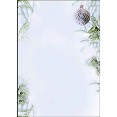 Abbildung von SIGEL DP302 Briefpapier Weihnachten Winter Mood, blau/grün, DIN A4, 100 Blatt, weihnachtliches Motiv, aus nachhaltigem Papier