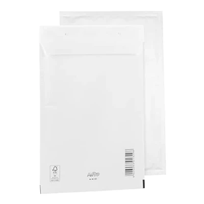 Abbildung von 100 Luftpolsterumschläge Polsterumschlag Versandtaschen Bantex D4 (200 x 275 mm) 14/D, Weiß, mit Selbstklebeverschluss