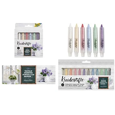 Abbildung von Folia Malkreide Kreide Set Kreidestifte, (12 tlg), wasserlöslich abwaschbar