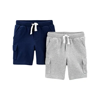 Abbildung von Simple Joys by Carter&#039;s Jungen Knit Cargo, Pack of 2 Shorts, Marineblau/Grau, 6 Jahre (2er Pack)