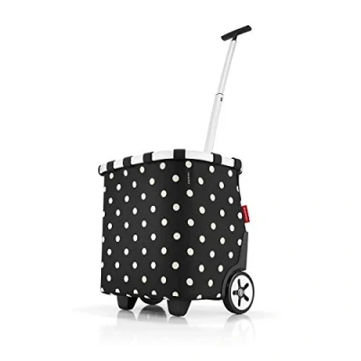 Abbildung von reisenthel carrycruiser in Mixed Dots Tragbarer Einkaufstrolley mit stabilem Aluminiumrahmen, Schultergurt und herausnehmbarer Netz Innentasche Aus wasserabweisendem Material