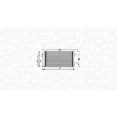 Abbildung von MAGNETI MARELLI 350203761000 Klimakondensator mit Trockner 730x368x16 368 730 16 FIAT: Ducato III Bus, Kastenwagen