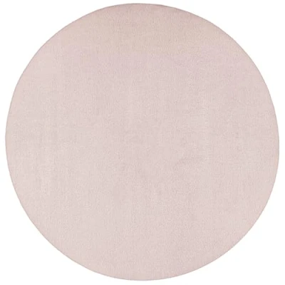 Abbildung von the carpet Cosy kuschelig Warmer Fellteppich, weich und elegant, waschbar Fußbodenheizung geeignet, Öko Tex Zertifiziert, Rosa, 120 cm Rund