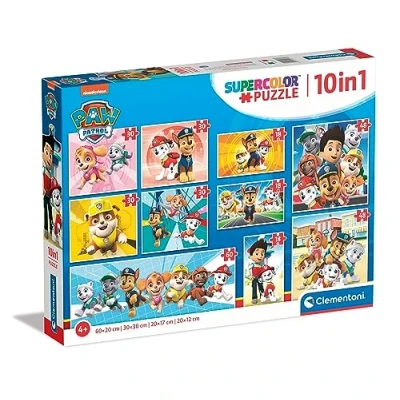 Abbildung von Clementoni Super Color Paw Patrol Puzzles 10 in 1