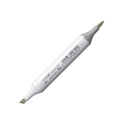 Abbildung von COPIC Sketch Marker Typ W 0, warm gray No. professioneller Pinselmarker, mit einer Super Brush Spitze und Medium Broad