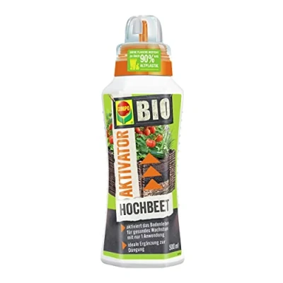 Abbildung von COMPO BIO Hochbeetaktivator, Ideal zur Neuanlage und Auffrischung, Für eine besonders ertragreiche Ernte, 100% natürliche Inhaltsstoffe, 500 ml, Hochbeetkonzept