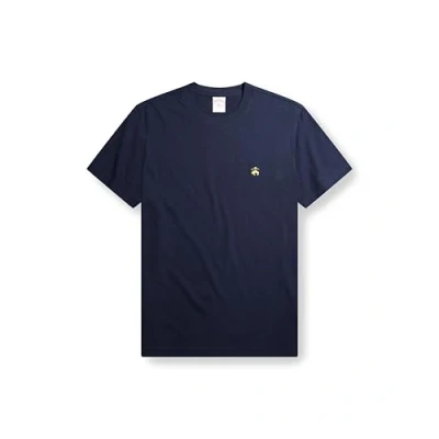 Abbildung von Brooks Brothers Men&#039;s Supima Cotton Short Sleeve Crewneck Logo T Shirt, Navy