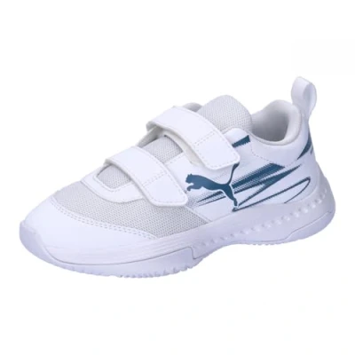 Abbildung von Puma Varion II Hallensportschuhe Teenager Für Kinder White/Blue Horizon Größe: 33