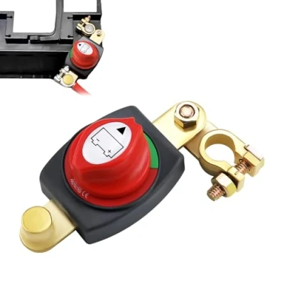 Abbildung von Batterietrennschalter Hauptschalter Trennschalter 12V/24V/48V, Einstellbarer 180Autobatterie Batteriehauptschalter, ON OFF Batterieschalter, für Truck, Marine, Motorrad, Auto