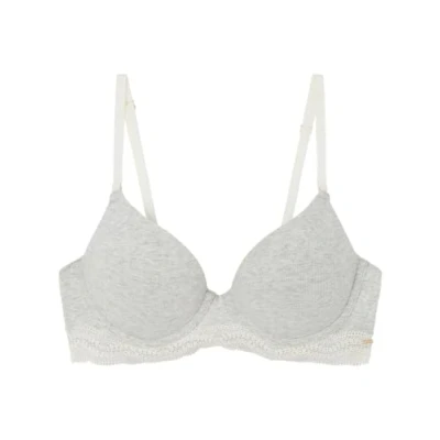 Abbildung von Women&#039;secret Damen Gorgeous Grey Cotton Bra Push Up BH, Light Melange, 90C
