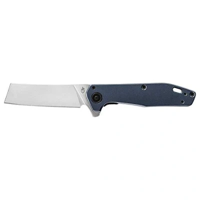 Abbildung von Gerber Taschenklappmesser, Klingenlänge: 7,6 cm, Fastball Cleaver 20CV, Edelstahl, Blau, 30 001842