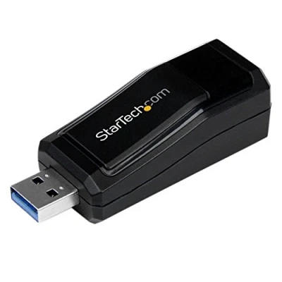 Abbildung von StarTech.com USB 3.0 auf Gigabit Ethernet Lan Adapter 10/100/1000 NIC Netzwerkadapter SuperSpeed RJ45 Stecker/Buchse Schwarz