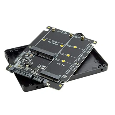 Abbildung von chenyang CY M.2 Msata SSD Adapter,2 in 1 Combo NGFF B Key B/M &amp; to SATA 3.0 Adapter Converter Case Enclosure