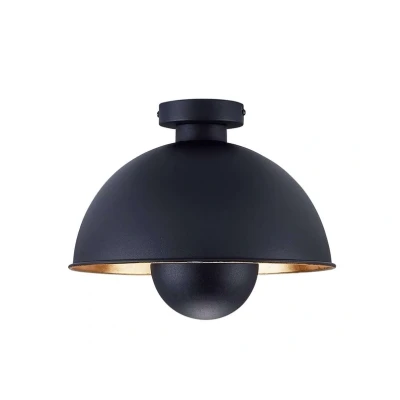 Abbildung von Lindby Deckenleuchte Lya, Ø 31 cm, schwarz gold, Metall, E27