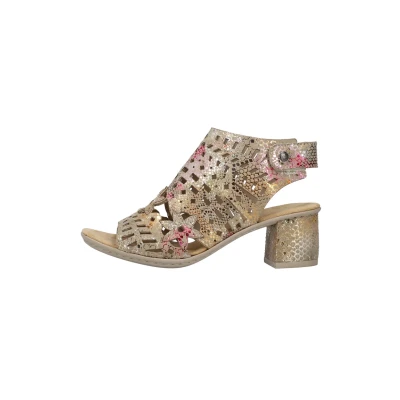 Abbildung von Rieker Sandalette, Sommerschuh, Sandale, Blockabsatz, mit modischer Schaftgestaltung