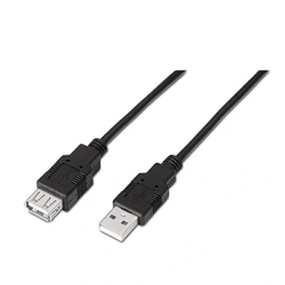 Abbildung von aisens A101 0017 USB 2.0 Verlängerung Kabel (3 m, für eines Kabel, geeignet Spiele Konsole/Digitalkameras/Webcam/Drucker/Maus) schwarz
