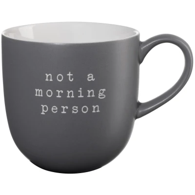 Abbildung von ASA hey! Henkelbecher not a morning person grau 0,35l