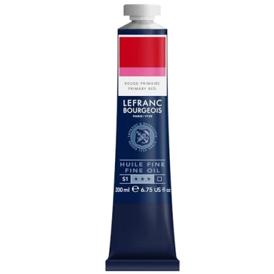 Abbildung von Lefranc Bourgeois 301815 Feine Ölfarbe in hervorragender Qualität,lichtecht mit gleichmäßige Konsistenz, 200ml Tube, ideal für Keilrahmen, Leinwand, Malkarton Feuerrot