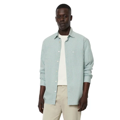 Abbildung von Marc O&#039;Polo Regular Hemd, Herren, Größe: Medium, Multi\midnigth moss