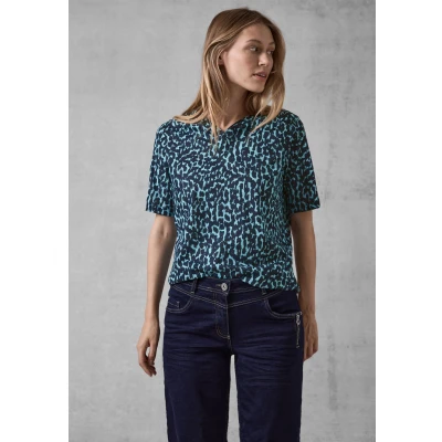 Abbildung von Cecil MIT Print Tshirt print, Damen, Größe: Small, Blau