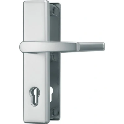 Abbildung von ABUS Tür Schutzbeschlag HLS214 F1, mit beidseitigem Drücker, aluminium 21035