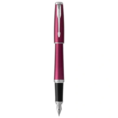 Abbildung von Parker Urban Füller, Vibrant Magenta, Füllfederhalter mit feiner Feder Nachfüllpatrone und blauer Tinte, Geschenkbox