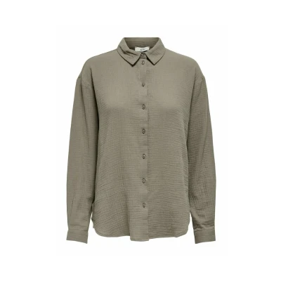 Abbildung von JDY Langarm Theis Hemdbluse, Damen, Größe: XS, Braun