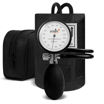 Abbildung von pulox Blutdruckmessgerät Manuelles ANEROID Sphygmomanometer mit Tasche