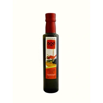 Abbildung von Gnavolini Würzmittel mit Chili Geschmack auf Basis von Nativem Olivenöl Extra 1 Flasche 250 ml...