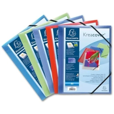 Abbildung von Exacompta 25 x Eckspannmappe Kreacover A4 PP 500my farbig Sortiert