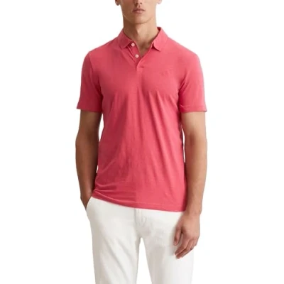 Abbildung von Marc O&#039;Polo Short Sleeve Embroidery Poloshirt, Herren, Größe: XXL, Raspberry pink