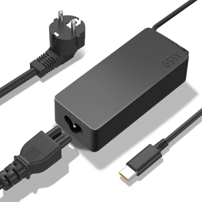 Abbildung von PAEBAI+ 65W USB C Netzteil Laptop Ladegerät für Lenovo Thinkpad T480 T490, HP EliteBook X360 Dell Chromebook Yoga Latitude 5420, ASUS ZenBook 20V 3.25A Type Ladekabel