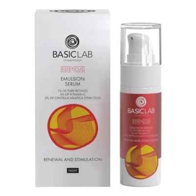 Abbildung von BasicLab Dermocosmetics Erneuerndes Gesichtsserum 30 ml Für trockene Haut und Mischhaut, Revitalisiert nährt die