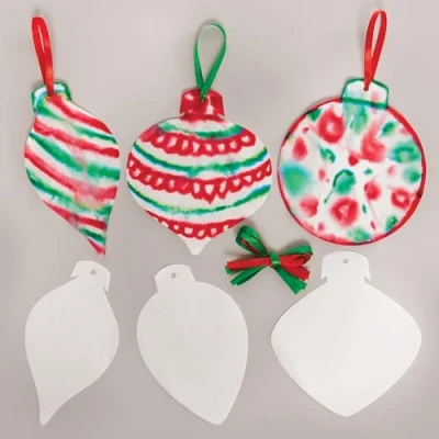 Abbildung von Baker Ross FX688 Weihnachtskugel Farb Diffusionsformen Packung mit 30, Weihnachtsdekoration aus Papier