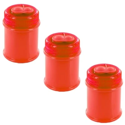 Abbildung von KUM AZ103.49.16 R Anspitzer mit Behälter Maxi M2, rot, 3er Multipack, Doppel Behälterspitzer