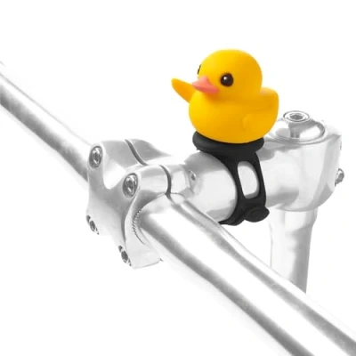 Abbildung von BONE Character Bike Domestique Aerodynamisches Fahrrad Silikonspielzeug für Armaturenbrett, Lenker oder Vorbau Fahrradaccessoires und Dekorationen (Patti Duck)