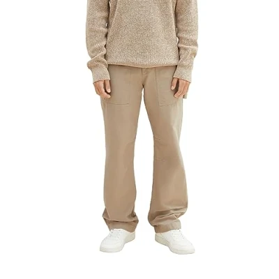 Abbildung von TOM Tailor Denim Stoffhose, Herren, Größe: Large, Silver ecru