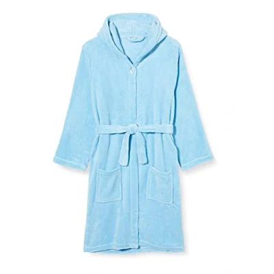 Abbildung von Playshoes Unisex Kinder Fleece Bademantel Morgenmantel, bleu, 158/164