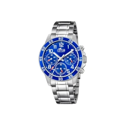 Abbildung von LOTUS Uhrenmodell 18580/6 aus der JUNIOR Collection Kollektion, 36 mm blaues Gehäuse mit Stahlband für Kadetten