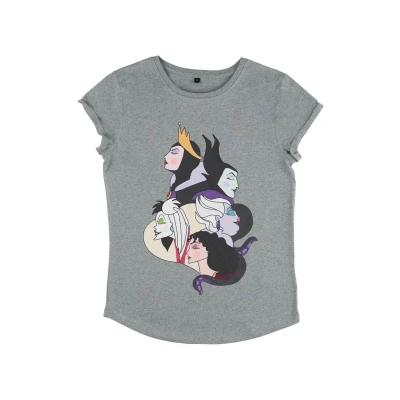 Abbildung von Henry Tiger Villains Wicked Profile Tshirt print, Damen, Größe: XL, Melange grey