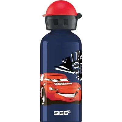 Abbildung von SIGG Alu Trinkflasche Kinder Cars Speed Auslaufsicher Federleicht BPA frei Klimaneutral Zertifiziert Blau 0,4L